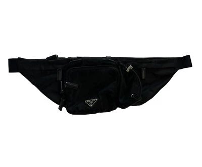 Prada Tessuto Nylon Belt Bag in Black - Image 1 of 4