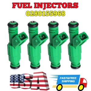 Set (4) 42lb Green New Upgrade Fuel Injectors 0280155968 for 2000-2003 BMW Z8 - Picture 1 of 19