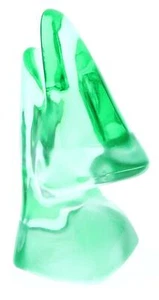 Stilvoller Brillenhalter NASE aus hochwertigem Glas in einem schimmernden Grün - Bild 1 von 1