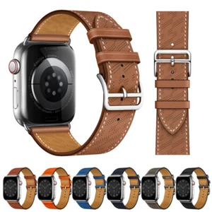 Correa de cuero genuino transpirable para Apple Watch 10 9 8 7 6 5 SE 41/42/45/46/49 mm - Imagen 1 de 13