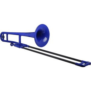 pBone Plastic Trombone Blue - Picture 1 of 12