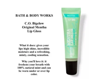 1X NEW Bath & Body Works C.O. Bigelow Original Mentha Lip Gloss. SEALED - Picture 1 of 2