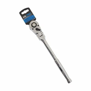 US PRO Flexi Kopf Ratsche 1/2" Antrieb gerader Griff 300 mm lang Chrom 72 Zähne - Bild 1 von 19