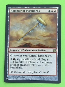 Hammer of Purphoros NM MTG The List seltenes rotes Artefakt legendär - Bild 1 von 3