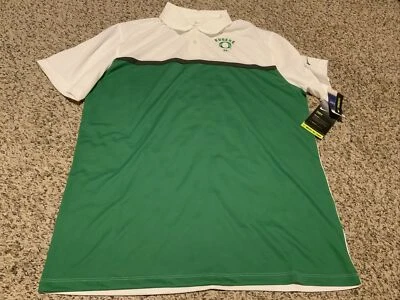Nike Oregon Ducks Polo Shirt Green/Yellow Standard Fit Dri-Fit Men’s Size: Large - Image 1 of 4