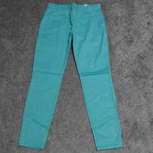 Children's Place Glitter Stretch Jeans Girls Size 12 Blue Denim Tapered Casual - Picture 1 of 10