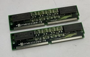 16MB Kit (2 x 8MB) Hyundai HYM532220W-70 72-Pin 70ns SIMM FPM Memory Modules - Picture 1 of 4