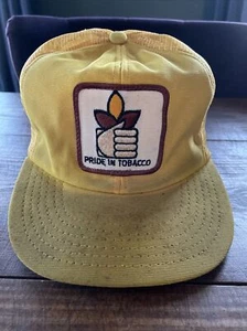 Vintage Pride In Tobacco Hat Patch RJR Reynolds Mesh Back Snap Back Trucker Hat - Picture 1 of 12