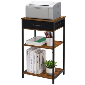 Printer Stand with Storage 3 Tier Home Printer Table with Drawers Multifuncti... - Picture 1 of 8