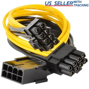(5-pack) PCI-E 8-pin to 2x 6+2-pin Power Splitter Cable PCIE PCI Express 5X - Picture 1 of 2