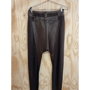 Givenchy Slim Fit Leather Trousers Brown - Picture 1 of 2