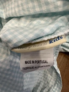 Pottery Barn Blau Gingham Bettbezug Twin Set 2-teilig 100 % Baumwolle Kinder Portugal - Bild 1 von 12
