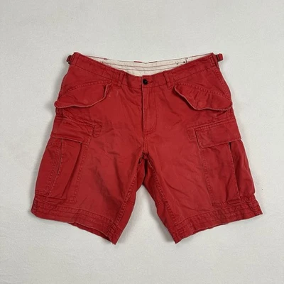 VTG Polo Ralph Lauren Shorts Mens 36 Cargo Military Paratrooper Cinch Red 67-RL - Image 1 of 4