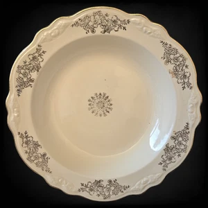 50s Vintage Golden Rose Virginia Rose Rare Misprint Homer Laughlin Rim Soup Bowl - Picture 1 of 15