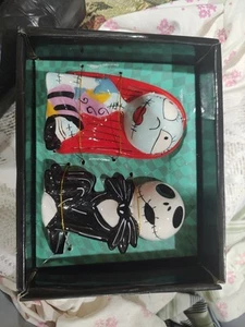 Disney Nightmare Before Christmas Jack & Sally Salt & Pepper Shakers New - Picture 1 of 6