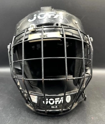 Capacete Jofa 395JR hóquei preto 6 1/2 - 7 1/4 com gaiola facial 386 JR certificada - Imagem 1 de 4