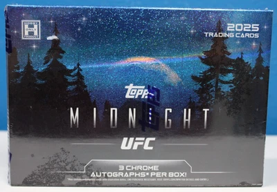 2025 TOPPS MIDNIGHT UFC - FACTORY SEALED - HOBBY BOX 3 Auto's per box (SHL 44-5) - Image 1 of 4