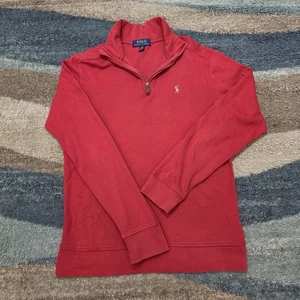 Polo Ralph Lauren Sweatshirt Jugend Large (14–16) rot Viertelreißverschluss - Bild 1 von 6