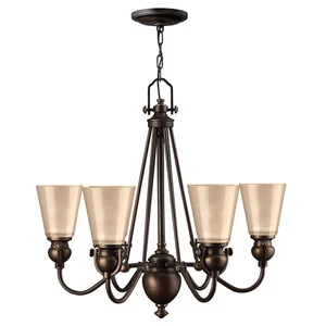 Lampadario Anabell 7 In Bronzo 6xE27 Ø66Cm Regolabile Lampada Da Tavolo Vintage - Foto 1 di 1