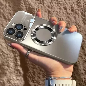 Luxury Titanium Metallic Magnetic Case for iPhone 16 15 14 13 12 11 Pro Max Plus - Photo 1 sur 18
