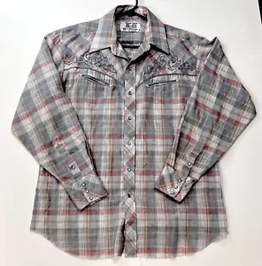 Western Trends By Panhandle Slim Shirt Men's Large Multicolor Plaid Button-Up - Picture 1 of 10