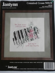 Janlynn gezähltes Kreuzstich-Set WE HEAR MUSIC Klavier Rose Blumen - Bild 1 von 4