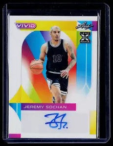 2022-23 Leaf Vivid #BA-JS1 Jeremy Sochan White 13/25 - Picture 1 of 2
