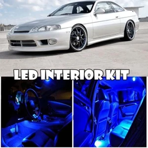 For 91-00 Toyota Lexus SC300 Interior Xenon HID LED Bulb Light Kit Qty=11 (BLUE) - Picture 1 of 1