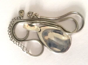 DESIGNER SILPADA 925 STERLING MODERNIST DROP LADIES PENDANT CHAIN NECKLACE - Picture 1 of 6