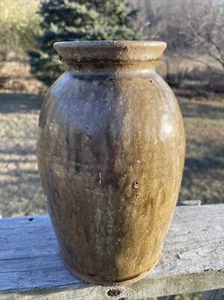 Catawba Valley North Carolina Pottery Storage Jar Stoneware 10” AsIs - Picture 1 of 12