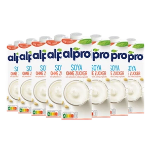 Alpro Sojadrink Ungesüßt, 1 Liter, 8er Pack - Bild 1 von 1