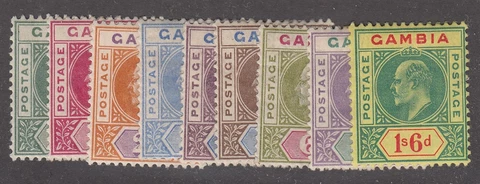 Gambia #28-36, Mint Cover