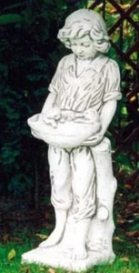 Hänsel mit Hundewelpen S314 Putten Jungen Gartenfiguren Statuen Steinguss 120 cm - Bild 1 von 1
