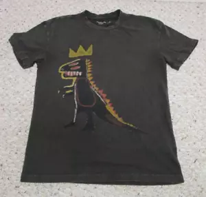 Abercrombie & Fitch x Jean Michel Basquiat T Shirt T Rex King Faded Black Small - Picture 1 of 4