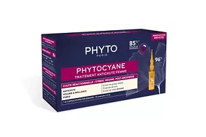 Phyto Phytocyane Ampullen Therapie gegen reaktiven Haarausfall Frauen 12 x 5 ml - Bild 1 von 3