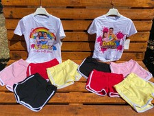 MAGLIA E PANTALONI ME CONTRO LEGGINS TSHIRT ROSA NERO YOUTOUBE SHORTS CORTI te