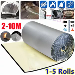 10m Sound Deadening Mat Roll Car Van Heat Insulation 10mm Thick Closed Cell Foam - Picture 1 of 24