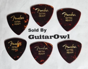 Fender Extra Heavy 346 Tortoise Shell GUITAR Picks 6 PACK FREE SHIPPING - Picture 1 of 1