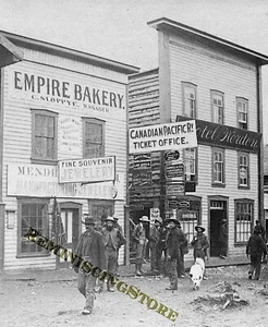 Businesses on Front St Dawson City Yukon 1899 CA Reprint - Picture 1 of 1