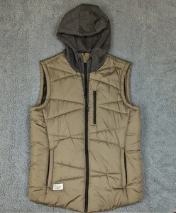 Matix Puffer Fleece Quilted Vest Zip Hoodie Skateboarding Mens Small - Picture 1 of 8