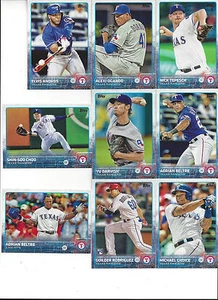 2015 Topps Full Texas Rangers Team Set Fielder Adrain Beltre Joey Gallo RC 40 - Picture 1 of 3
