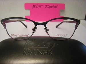 BETSEY JOHNSON GIRLS EYEGLASSES FREE SPIRIT BLACK 49-16-130MM 34V W/Generic Cas - Picture 1 of 5