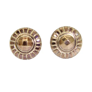 9ct 9k Gold Vintage Target Stud Earrings - Picture 1 of 5