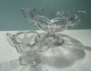 VINTAGE ART DECO DAVIDSON CHIPPENDALE TROPHY VASES LARGE & SMALL c.1930s GOOD - Picture 1 of 11