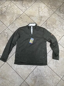 Orvis Men's Fleece Lined Quarter Zip Pullover Sweater - Large - Olive Green New - Picture 1 of 6