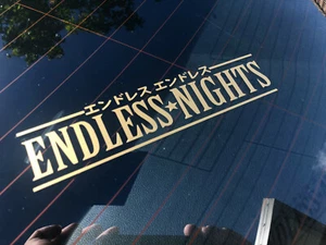 ENDLESS NIGHTS Car Sticker holographic Jdm Turbo fits subaru wrx nissan brz 86 - Picture 1 of 12