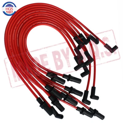 Juego de cables de bujía roja de rendimiento para camioneta Dodge 1500 2500 3500 1990-2003 Foto 1 de 4