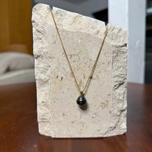 Tahitian Pearl Pendant Necklace 18k Gold Filled Hawaiian Jewelry Made in Hawaii - Picture 1 of 6