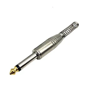 Jack 6.35mm Mono Male Jack Soldering Audio Connector 6.35mm Mono Audio Plug - Picture 1 of 12