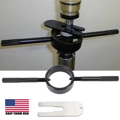 Kit de herramientas de compresor de resorte de horquilla, llave de pasador radial y herramienta de sujeción de varilla de cartucho  Foto 1 de 4